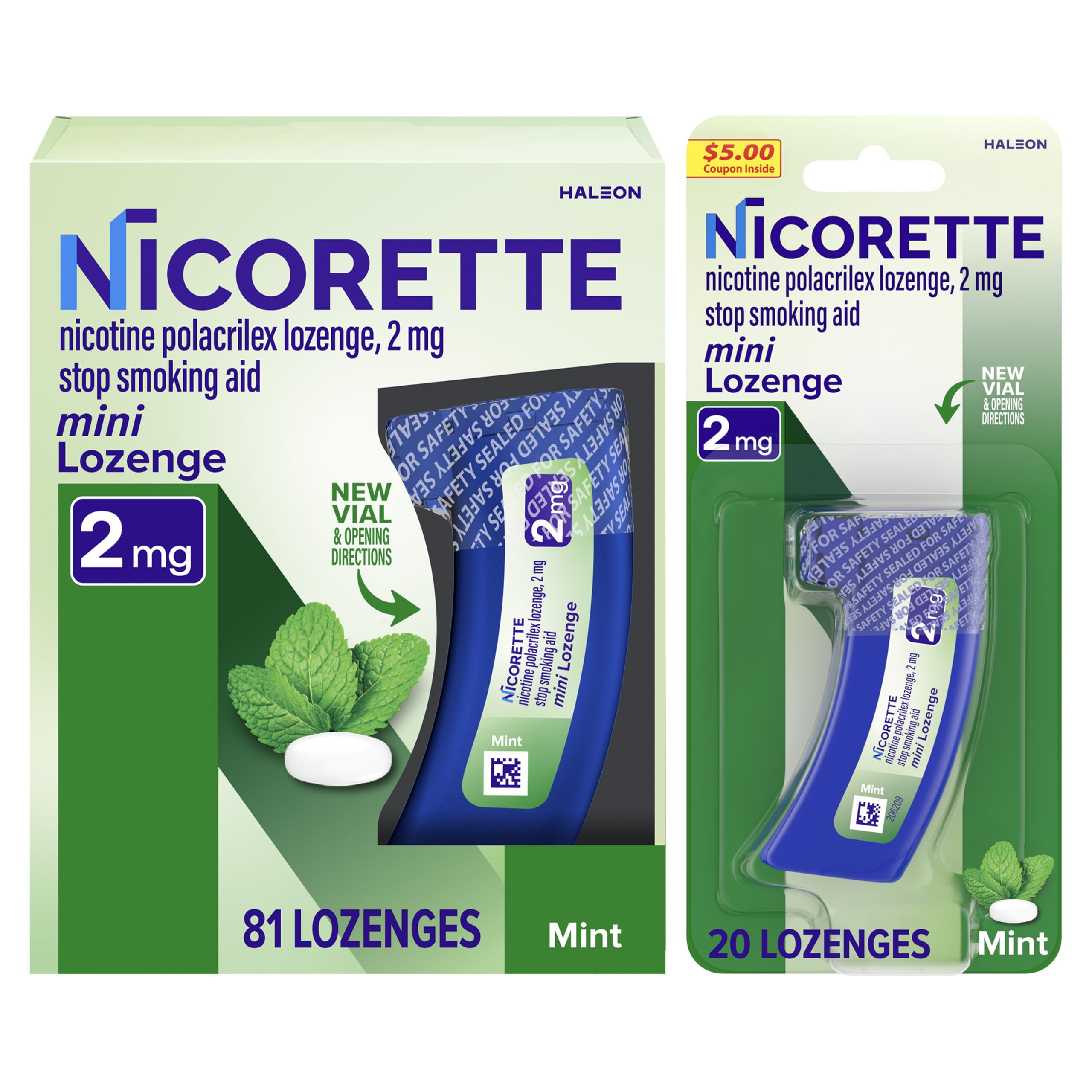 Nicorette dispensador frontal mostrando portabilidad y acceso rápido