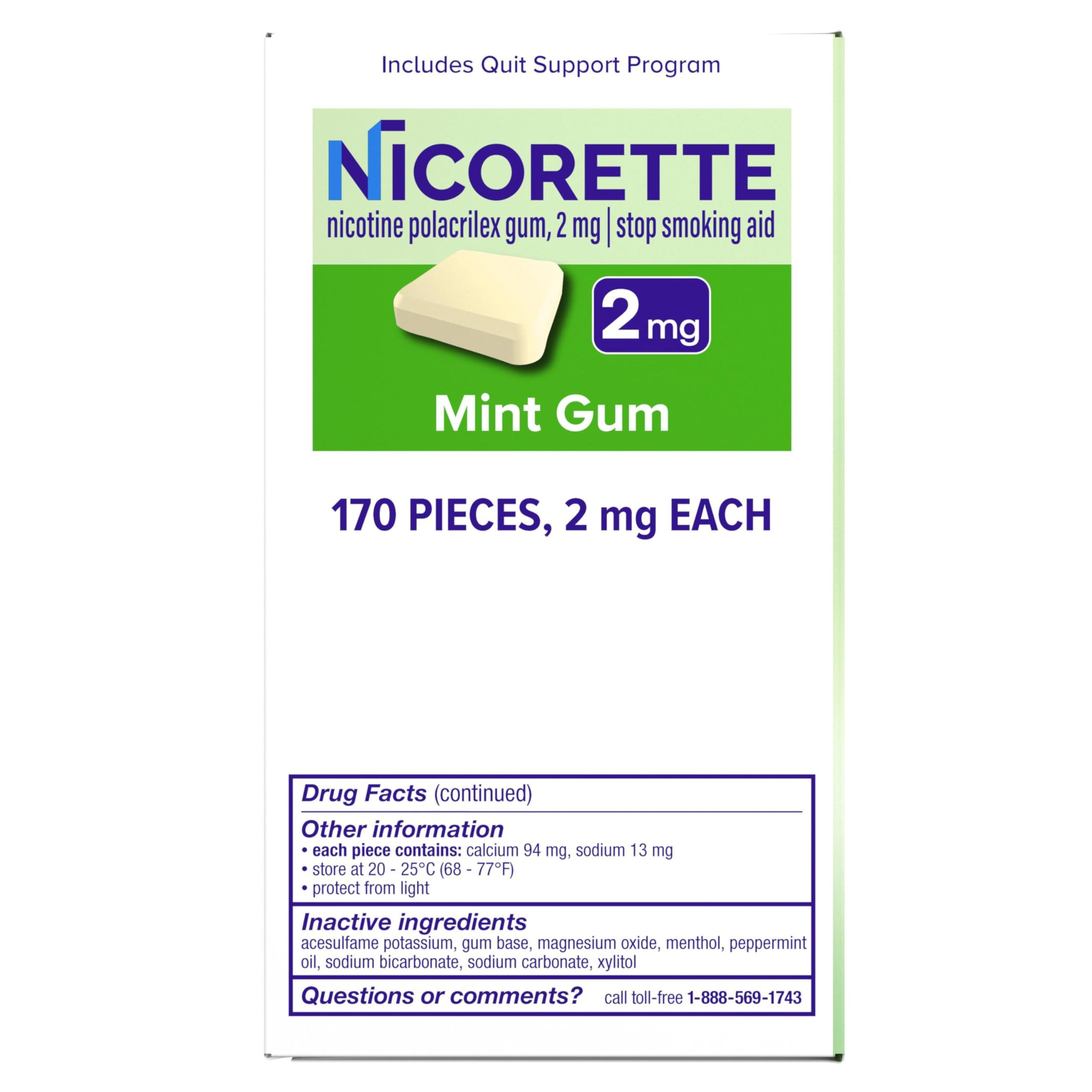 Nicorette etiqueta con instrucciones legibles guía de dosificación segura