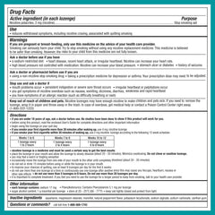 Primer plano de pastilla menta Nicorette que da sensación fresca
