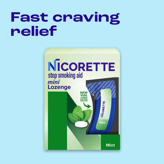 Nicorette dispensador abierto listo para llevar y usar fácilmente