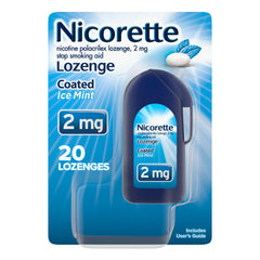 Nicorette frontal envase Ice Mint mostrando diseño y beneficio portátil