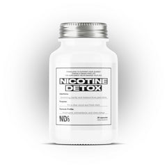 Nicotine Detox by NDCO envase frontal mostrando beneficios para dejar nicotina