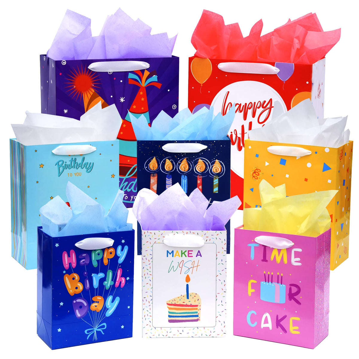 Nihuecne bolsa frontal con diseños variados y aspecto festivo
