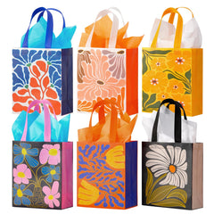 Nihuecne vista frontal del pack de 6 bolsas florales muestra variedad y presentación