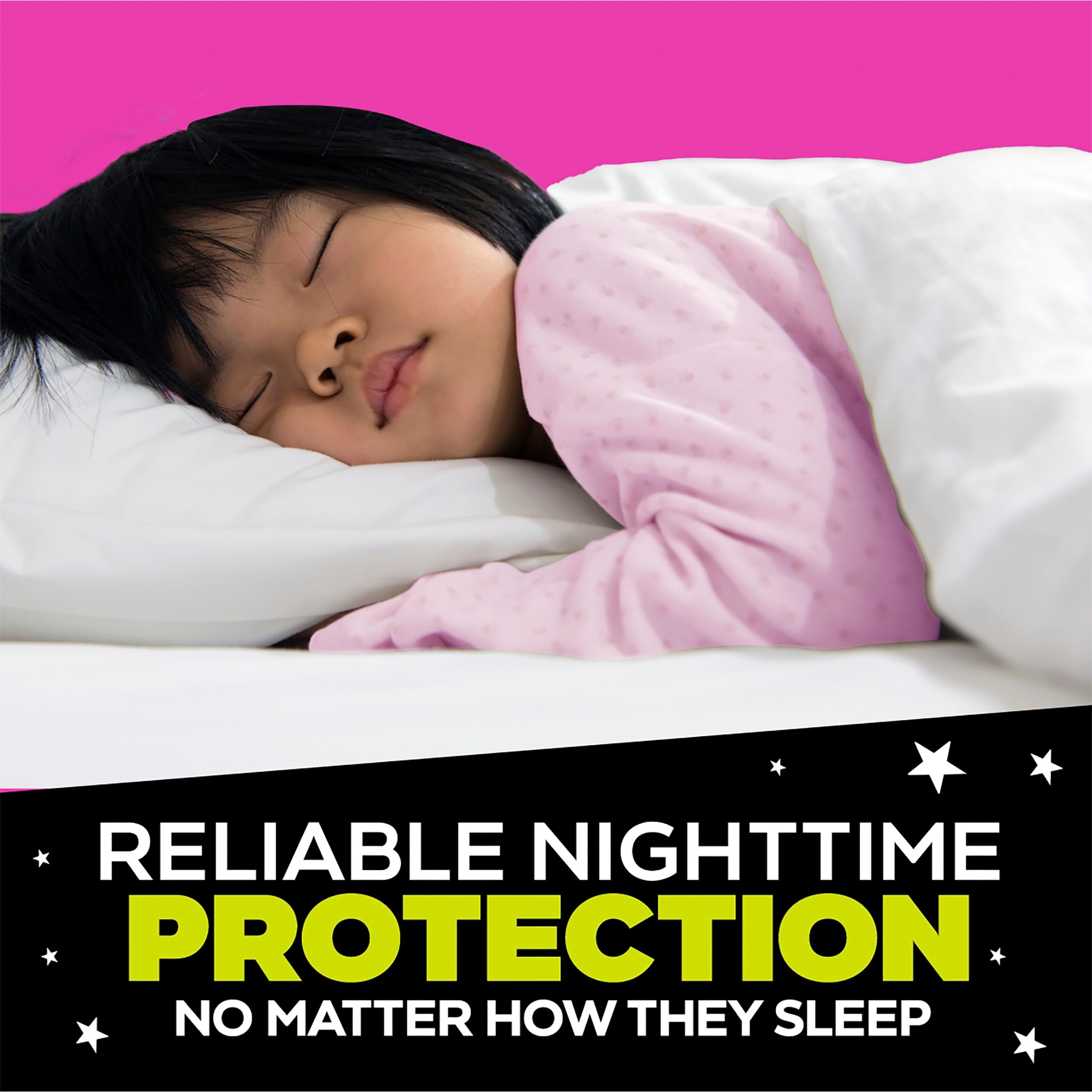 Ninjamas close-up de textura absorbente que indica protección rápida