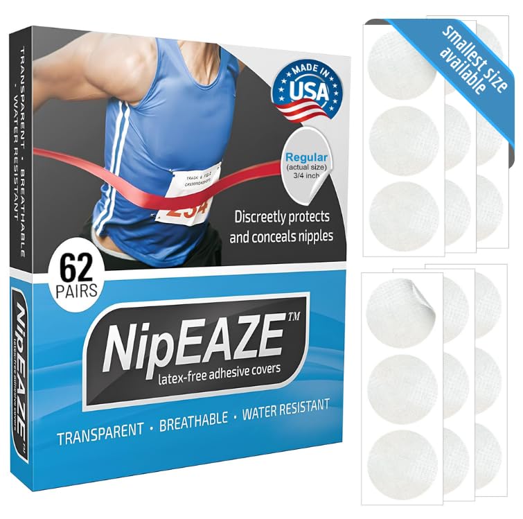 NipEaze empaque frontal mostrando 62 pares y beneficio de protección duradera