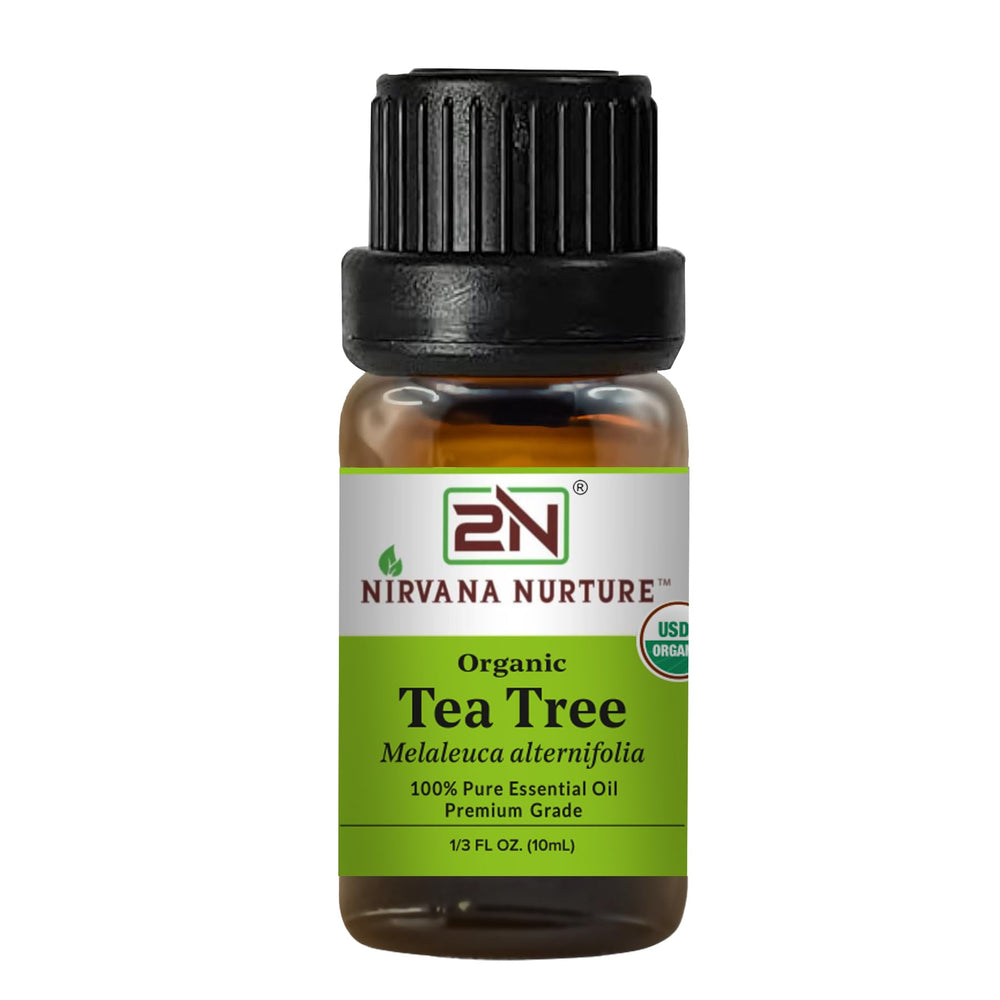 Nirvana Nurture botella frontal mostrando etiqueta orgánica y pureza