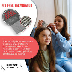 Nit Free Terminator detalle del mango antideslizante para mejor agarre