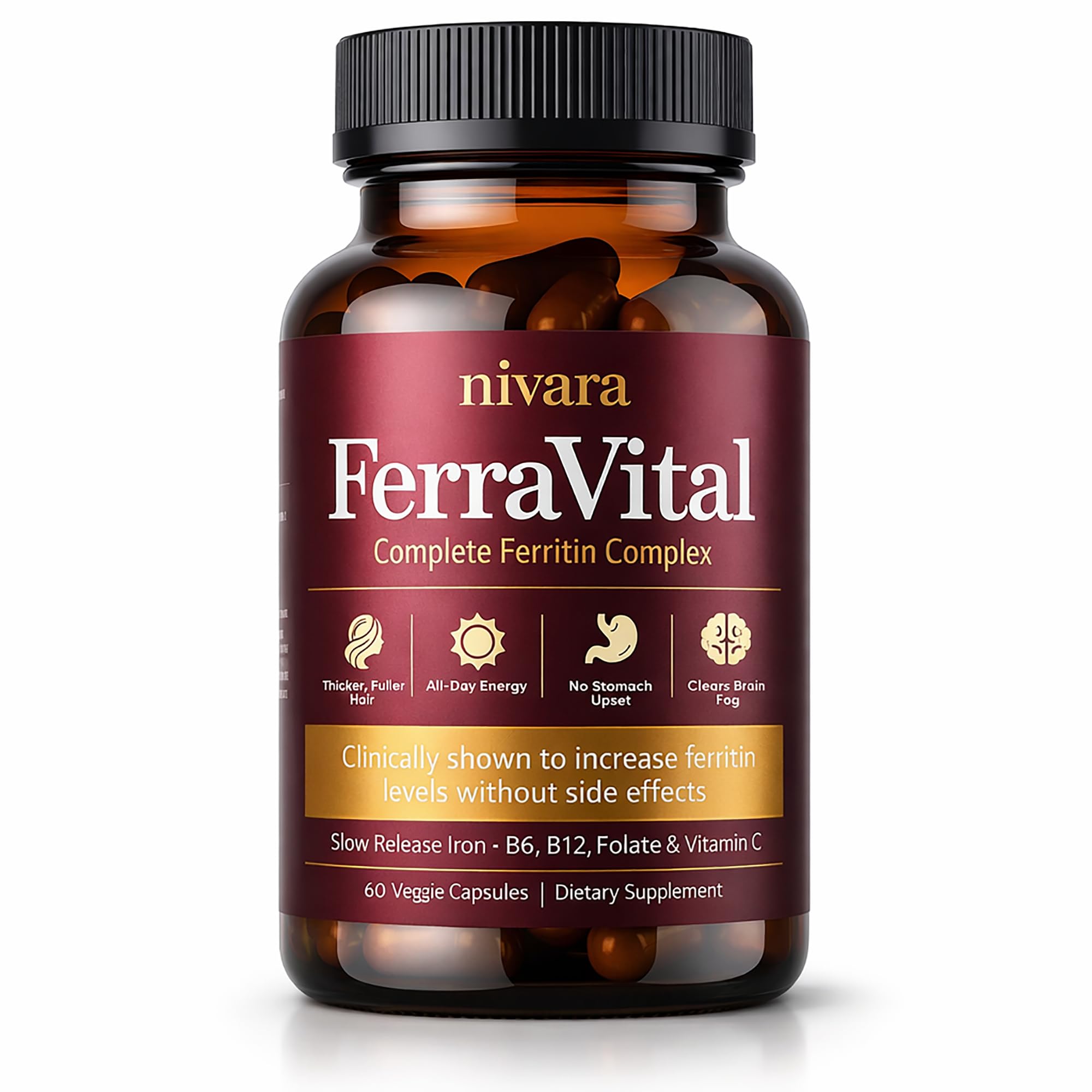 NIVARA FerraVital vista frontal del envase mostrando la marca y beneficios