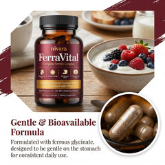 NIVARA FerraVital primer plano de la cápsula mostrando textura y calidad