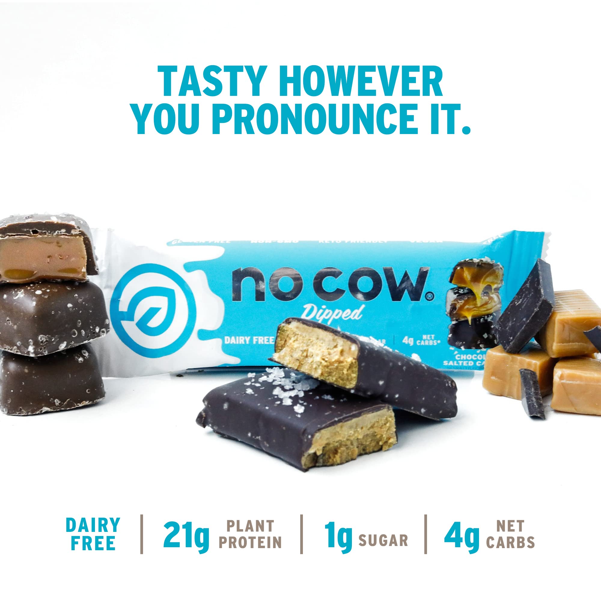 No Cow barra en mano lista para consumir, energía rápida portátil