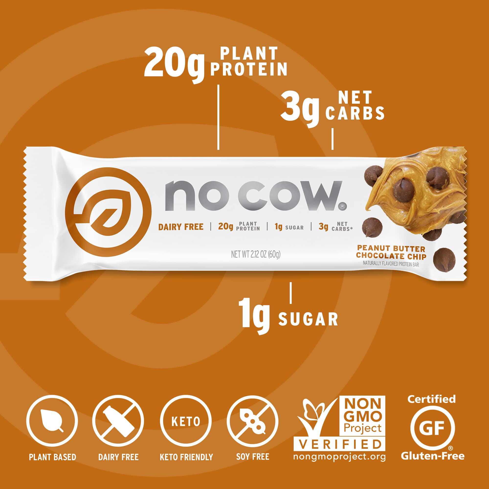 No Cow textura y chips de chocolate que resaltan sabor y masticabilidad