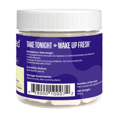 No Days Wasted etiqueta nutricional closeup que destaca ingredientes clave