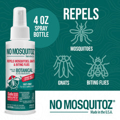 No Mosquitoz aplicación en manos como uso práctico y protección inmediata