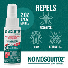 No Mosquitoz rociando sobre brazo para aplicación uniforme y cómoda