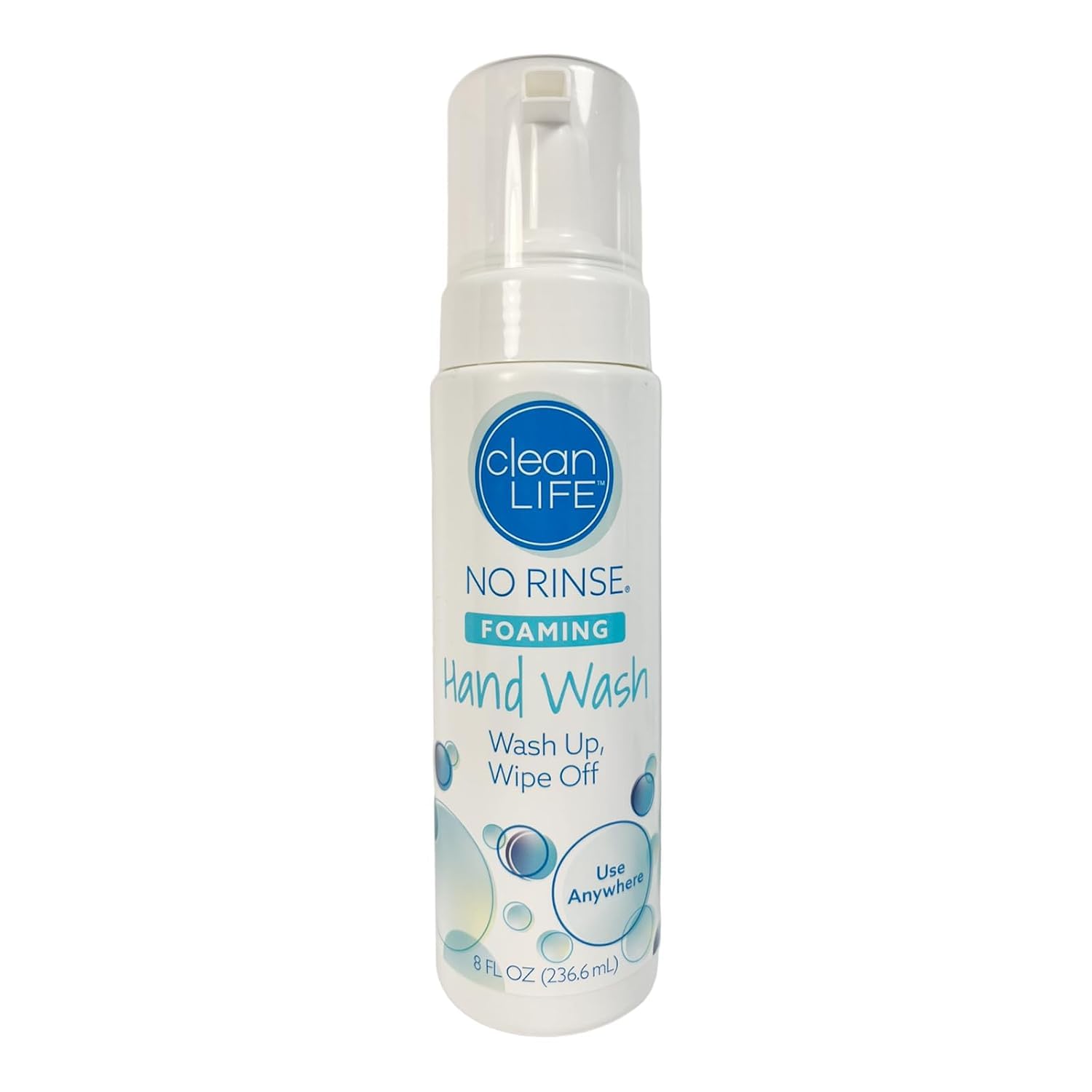 No-Rinse envase frontal 8 fl oz mostrando diseño y fácil dispensado
