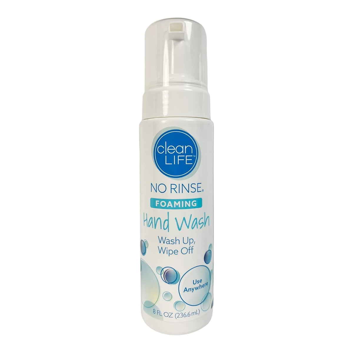 No-Rinse envase frontal 8 fl oz mostrando diseño y fácil dispensado