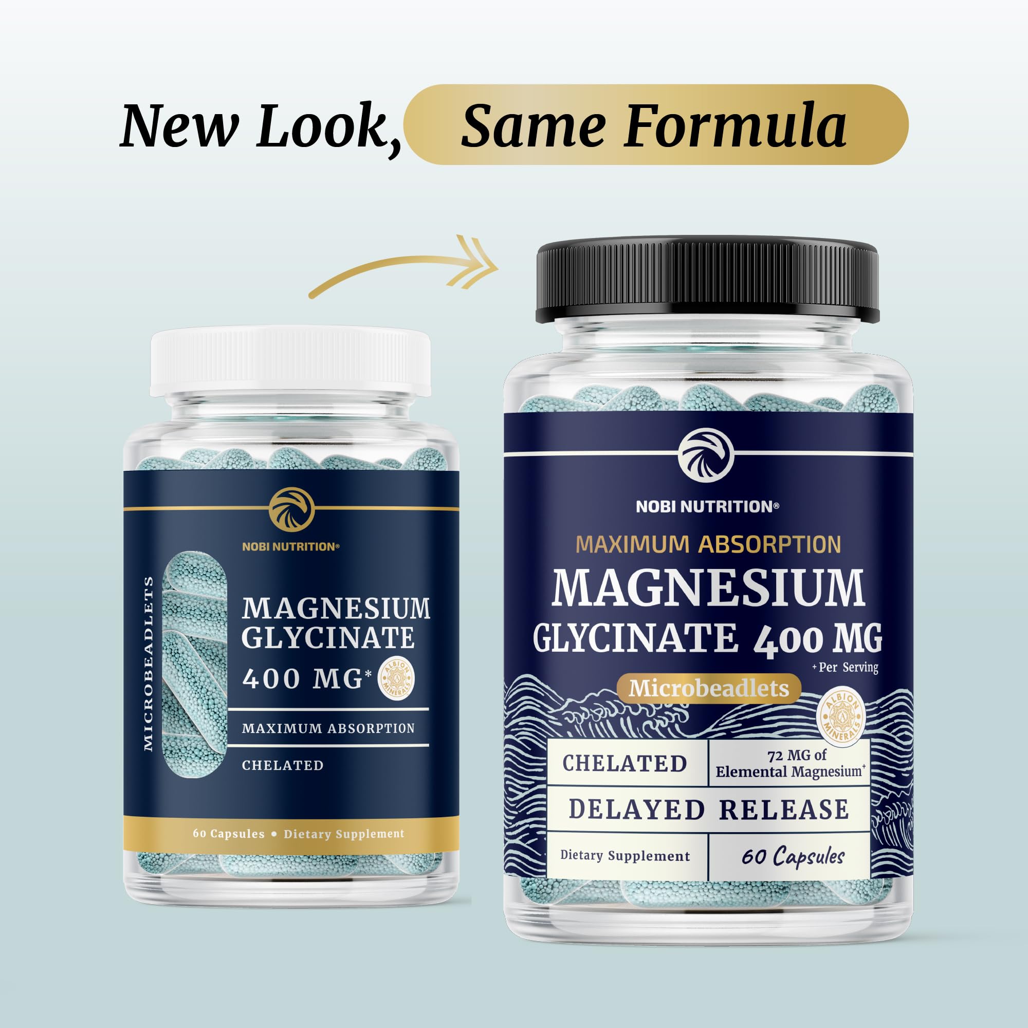 Nobi Nutrition cápsulas de magnesio detalle, fácil de tragar y confort digestivo