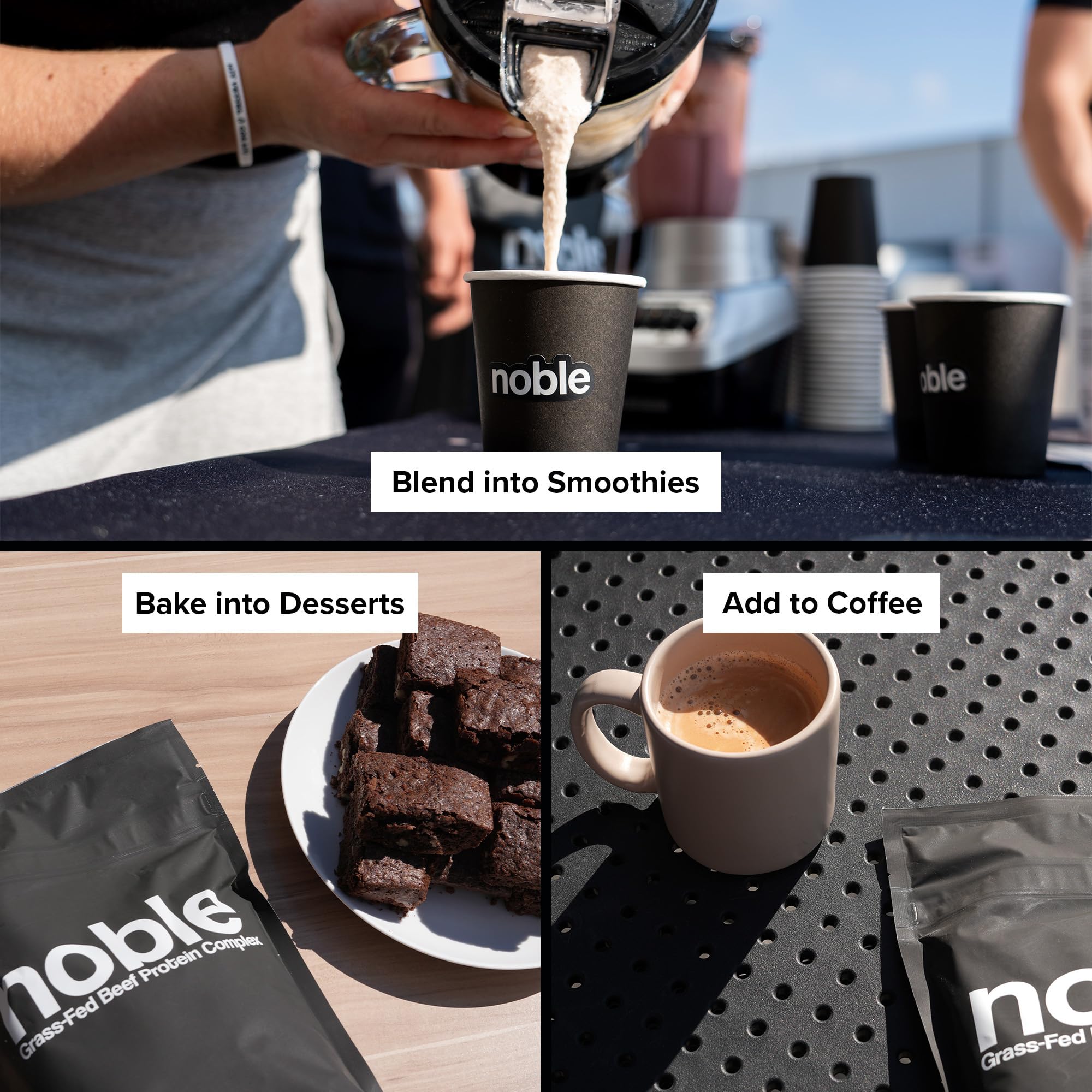 Noble Origins textura del polvo cacao real mezcla homogénea
