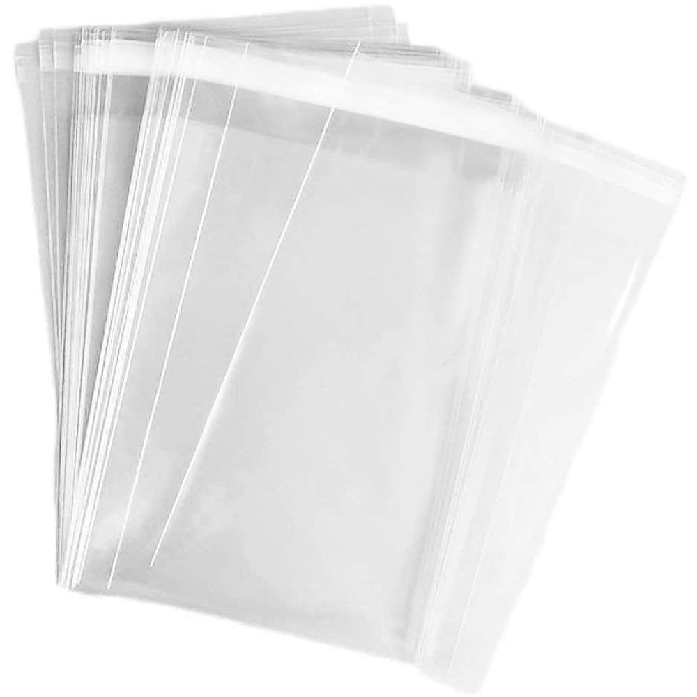 Nobranded frente del paquete mostrando 100 bolsas transparente y beneficio presentación clara