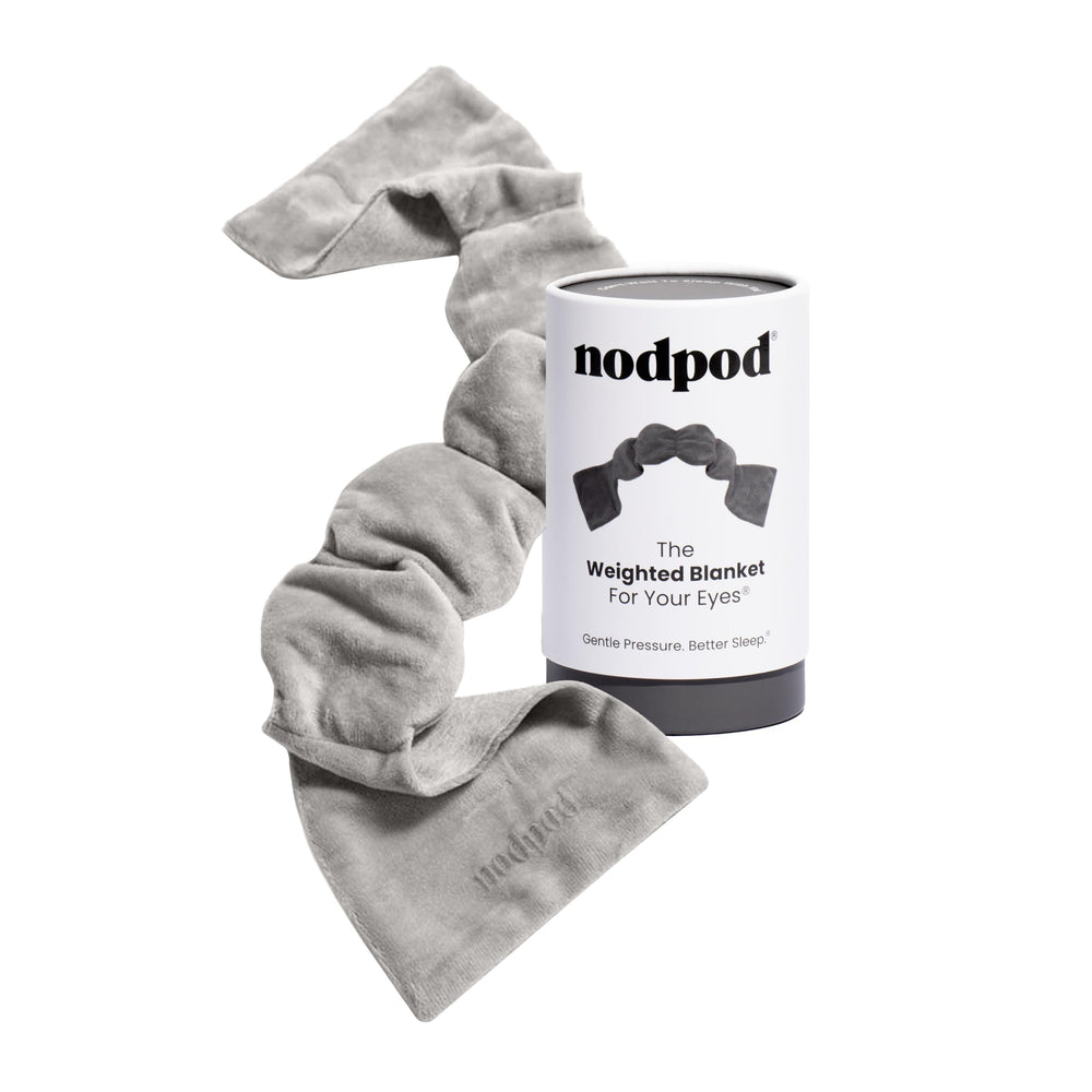 nodpod vista frontal del empaque mostrando la máscara y beneficios relajantes