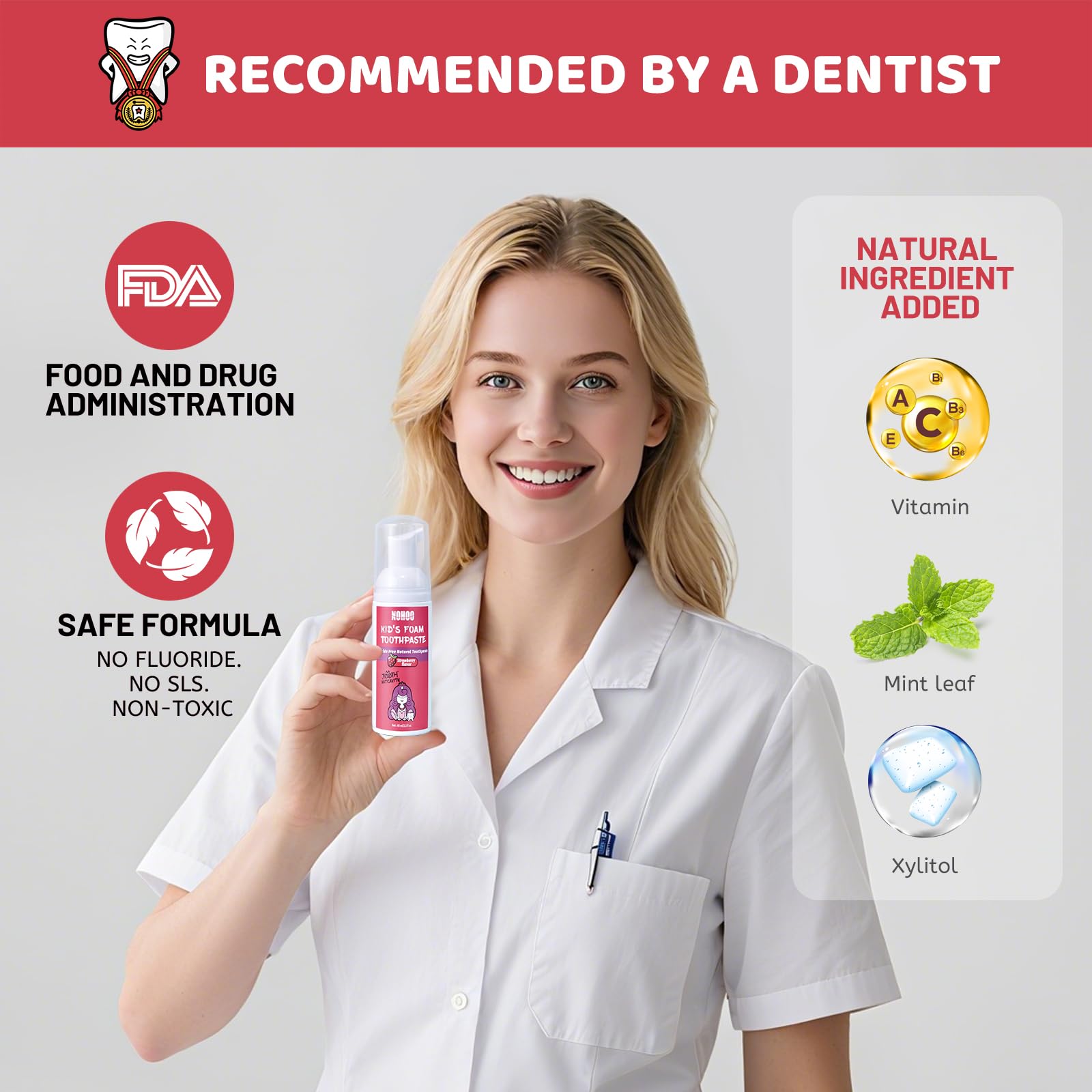 NOHOO tubo 60ml junto a objeto para comparar tamaño y llevar cómodo