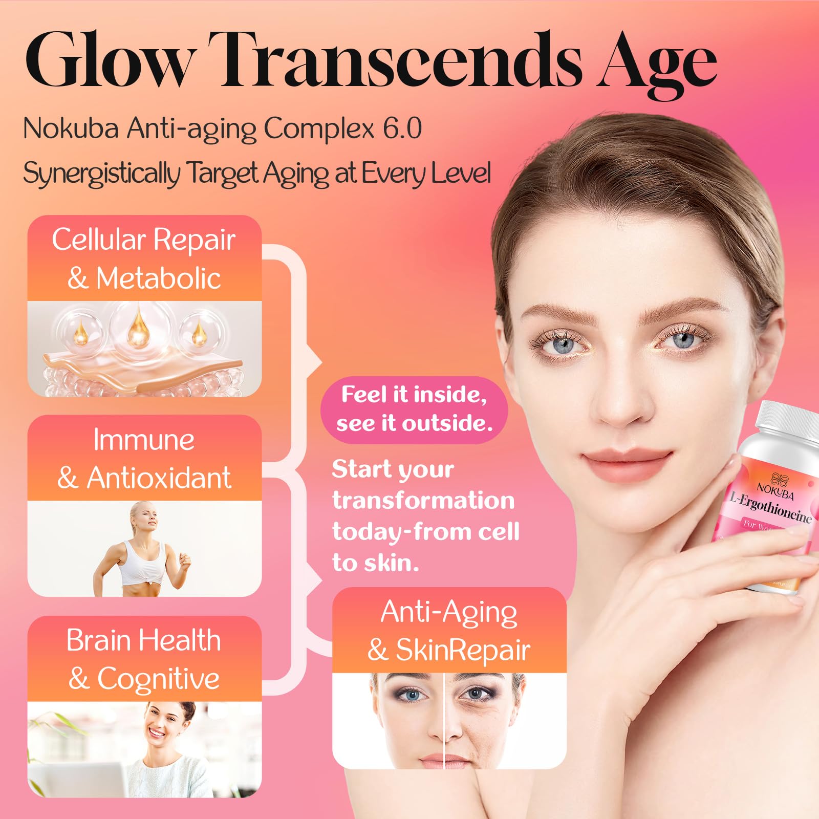 Piel con mayor elasticidad gracias a la fórmula Nokuba