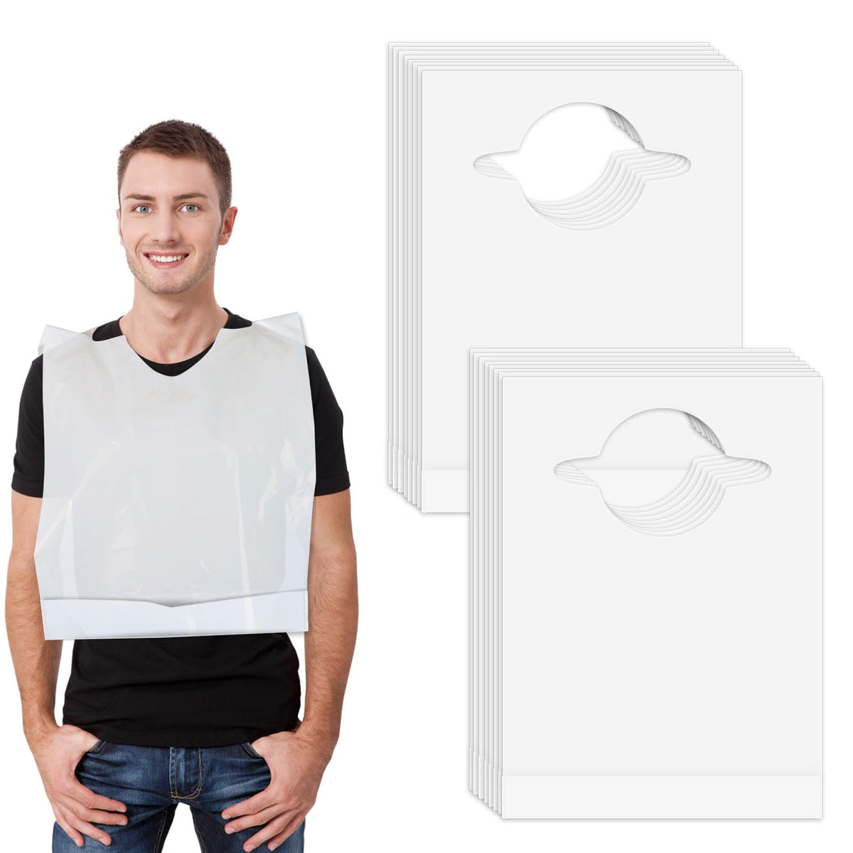 Nonley babero frontal pack 30 ofrece protección impermeable durante las comidas