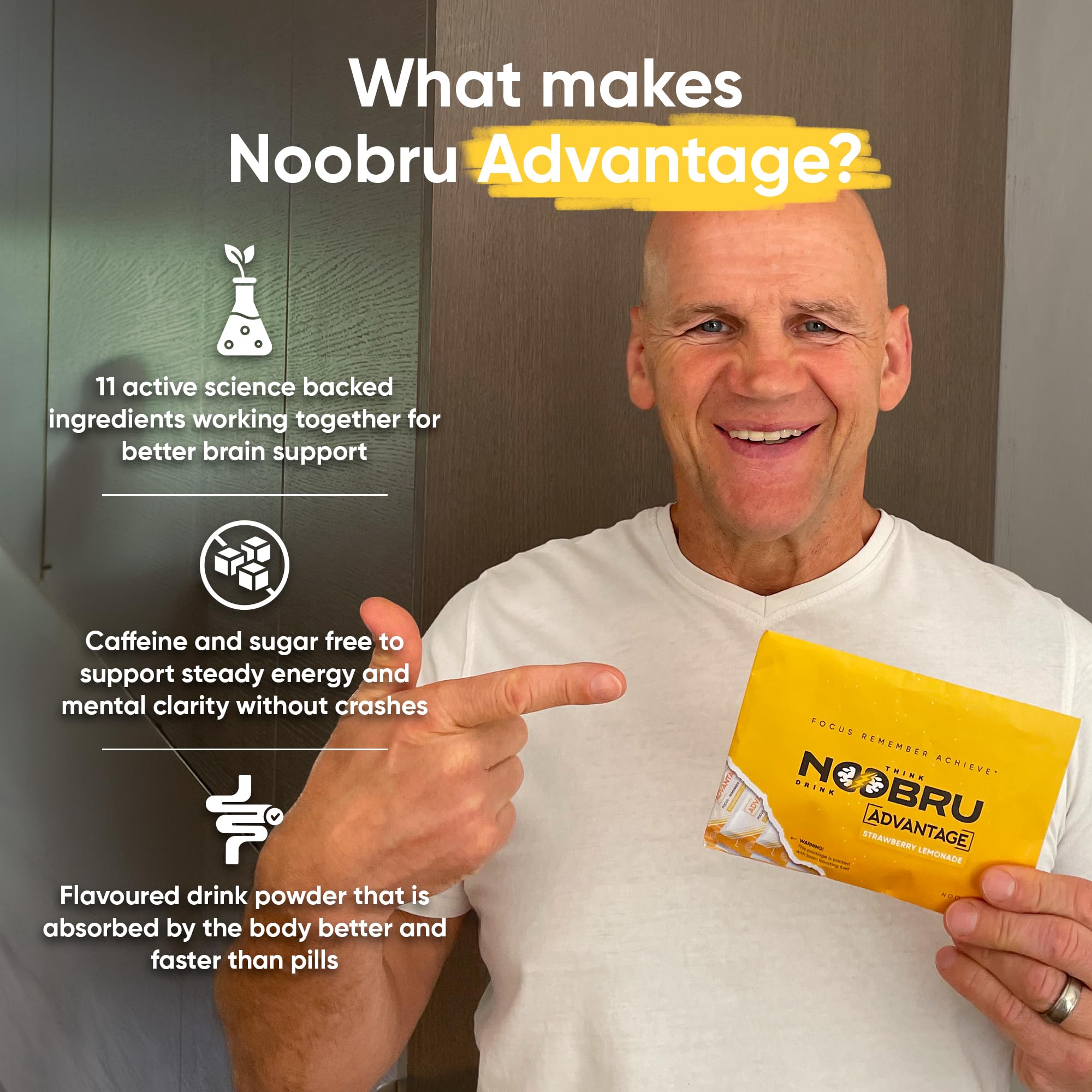 Etiqueta Noobru mostrando ingredientes clave y transparencia formulación