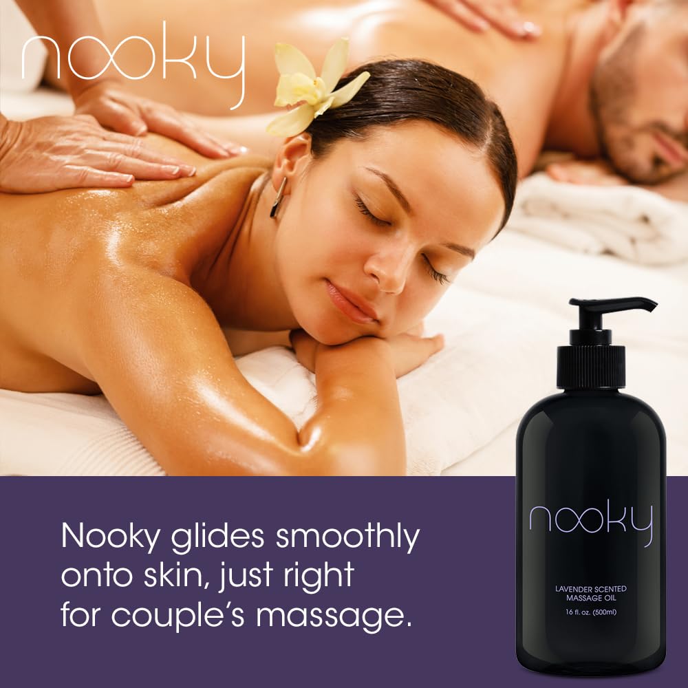NOOKY masaje en pareja en cuarto relajado, facilita contacto íntimo