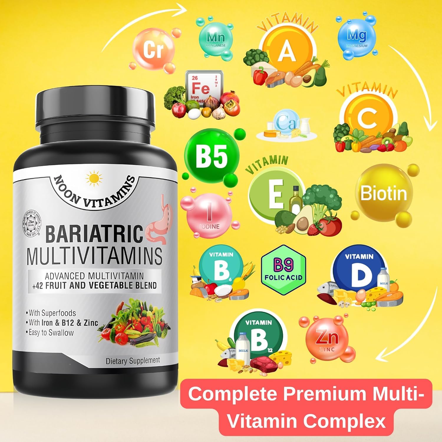 NOON VITAMINS interior de cápsula abierta con líquido para absorción mejorada