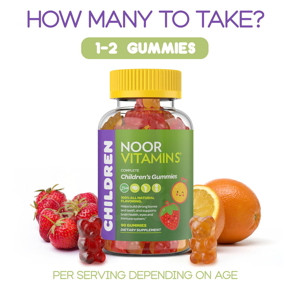 Etiqueta Noor Vitamins con certificación ISNA y lista de ingredientes