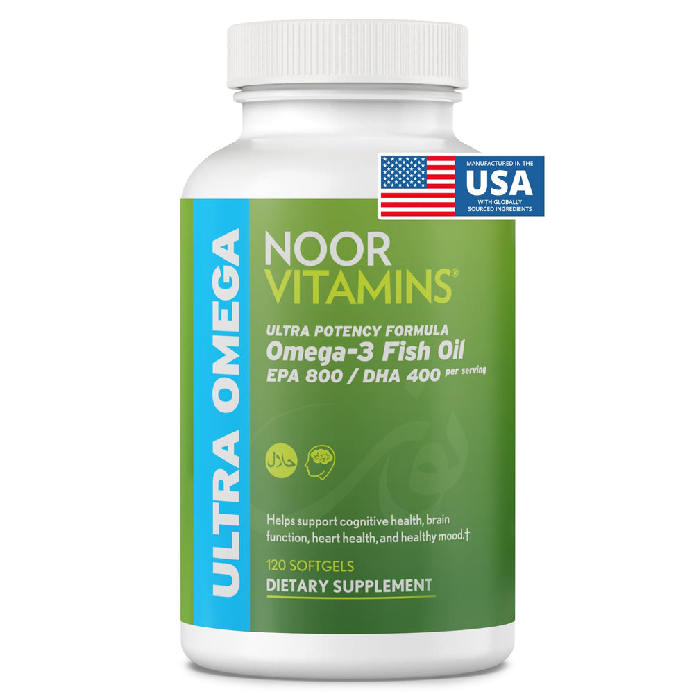 Noor Vitamins frontal del envase mostrando etiqueta y beneficios