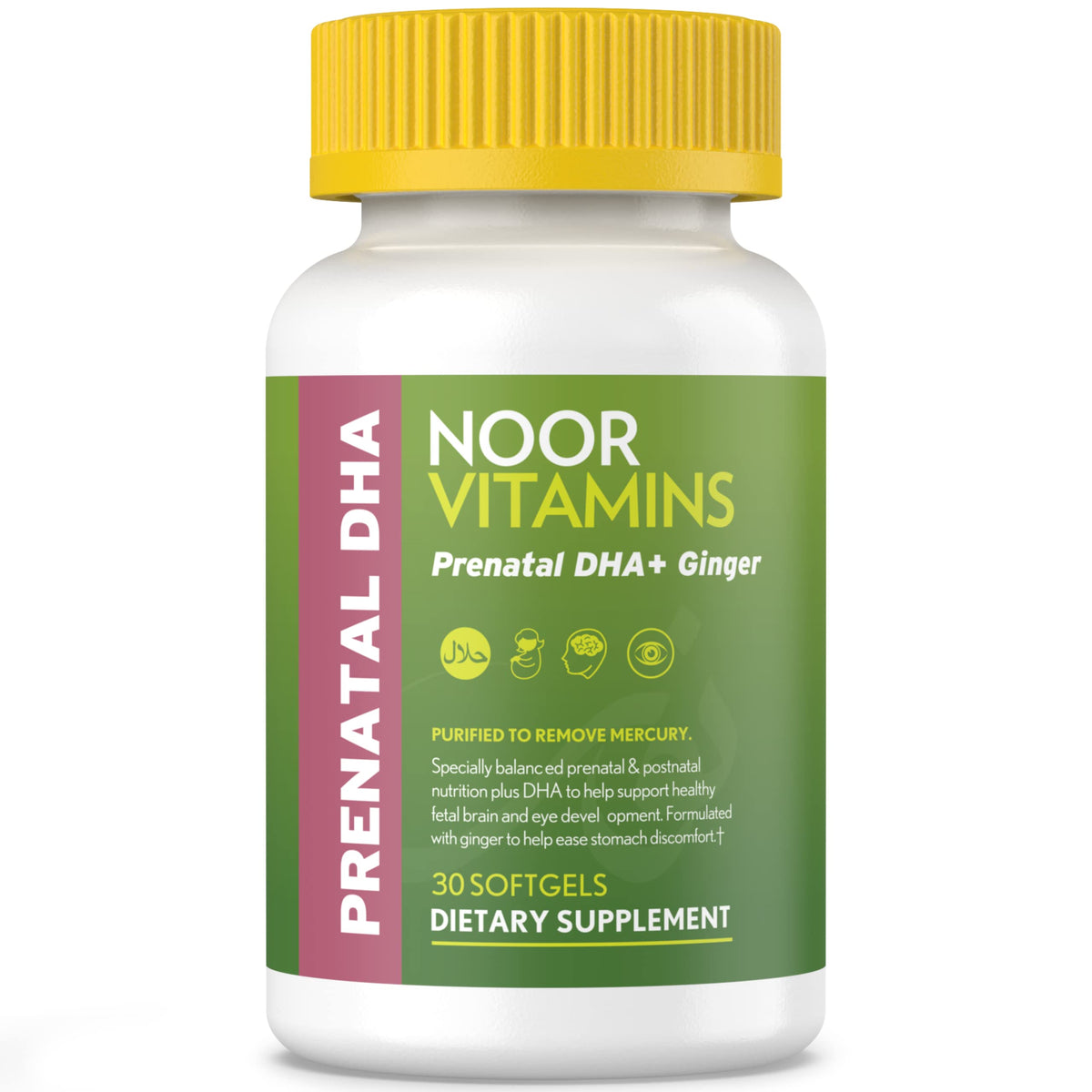 Noor Vitamins envase frontal con diseño claro y beneficios visibles