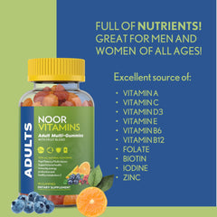 Noor Vitamins textura de la gomita en primer plano que resalta la suavidad y facilidad de masticar