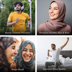 Noor Vitamins mano sosteniendo cápsula para comprobar tamaño real