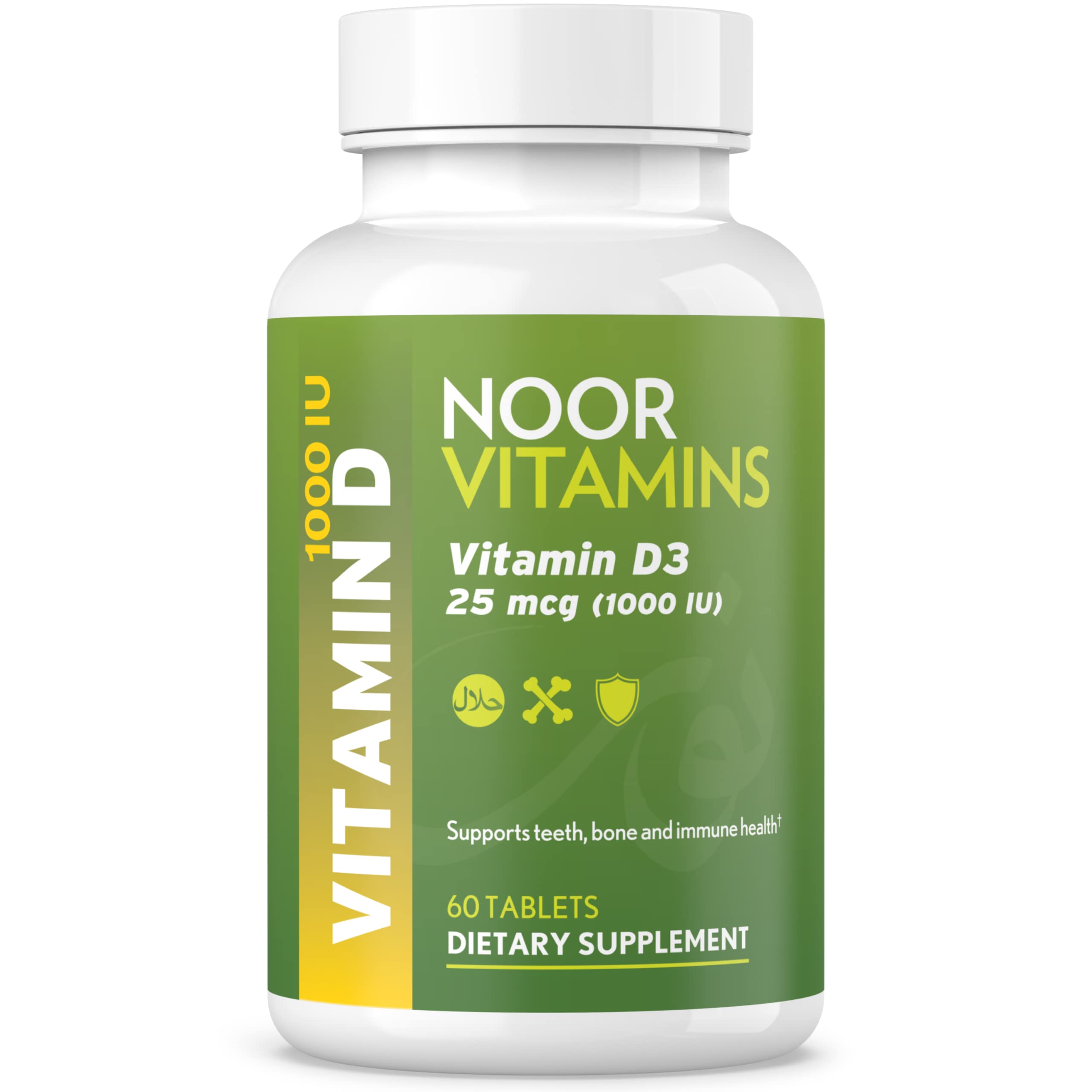 Noor Vitamins envase frontal mostrando sello halal y beneficios