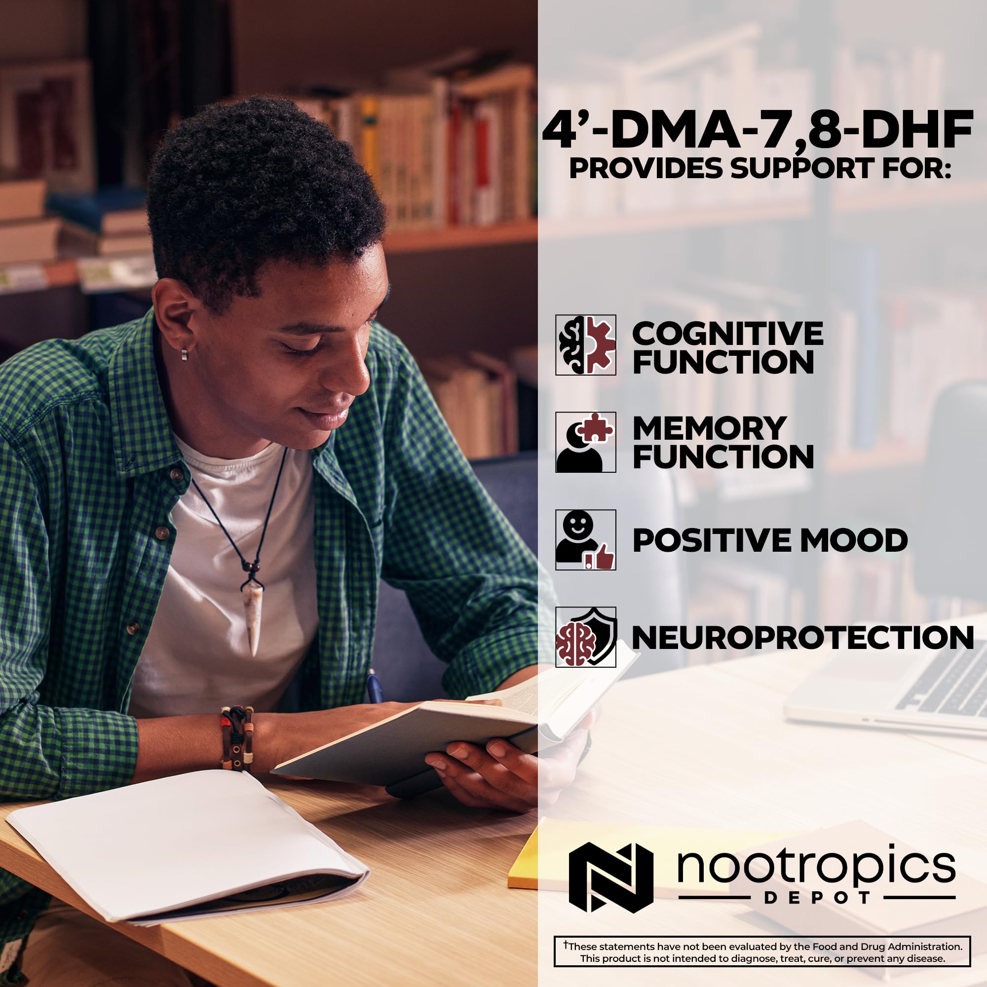 Nootropics Depot cápsula en mano mostrando tamaño y facilidad de ingestión