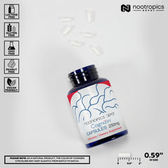 Nootropics Depot 180 cápsulas desplegadas mostrando cantidad y conveniencia