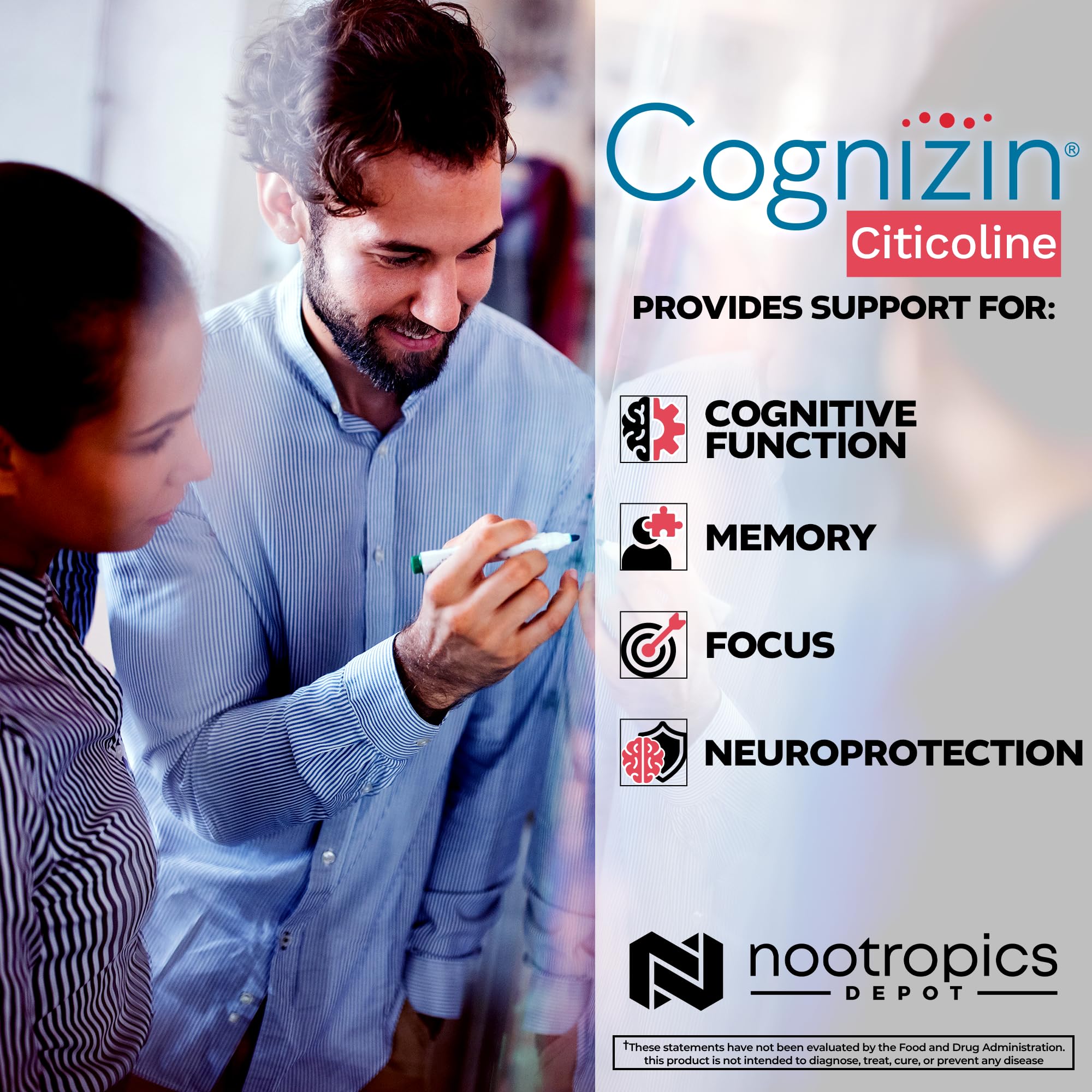 Nootropics Depot comparación de tamaño de cápsula para dosificación clara