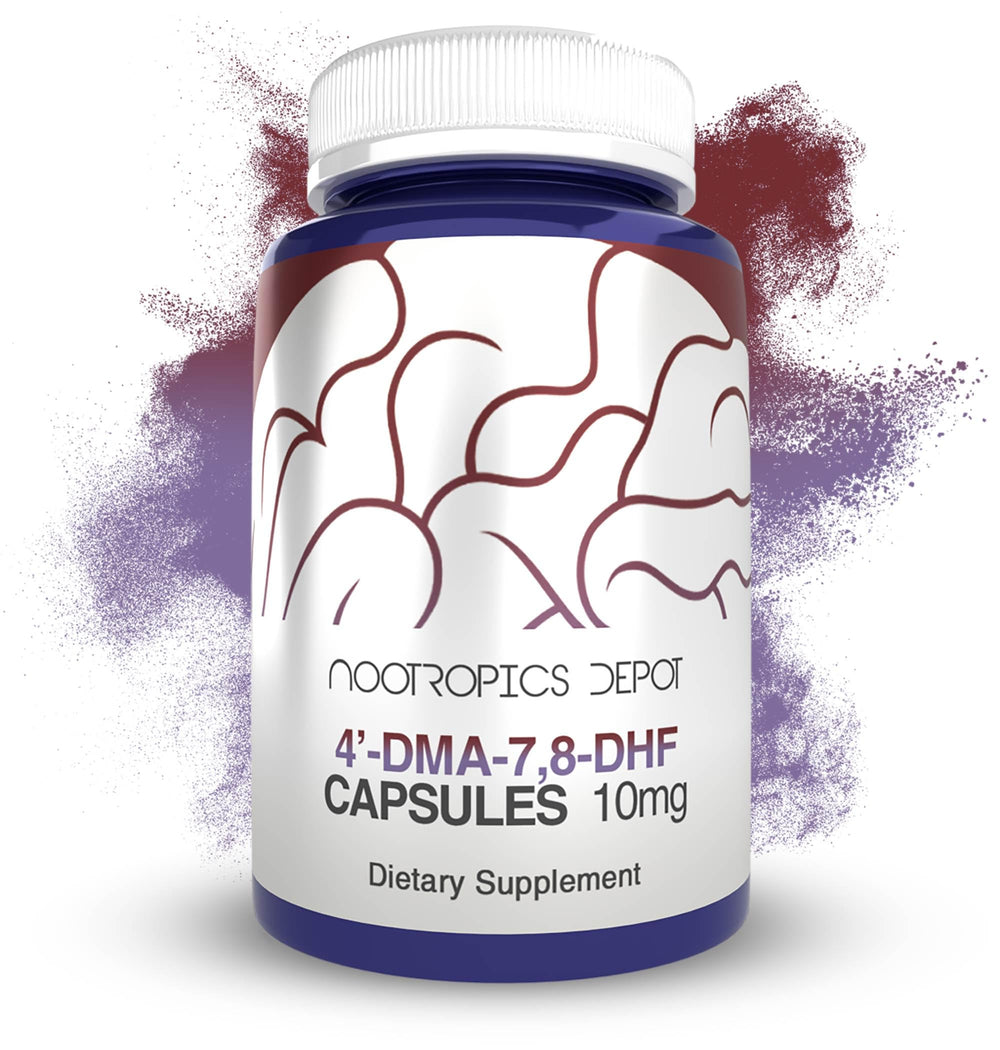 Nootropics Depot frasco delantero mostrando 30 cápsulas y etiqueta clara