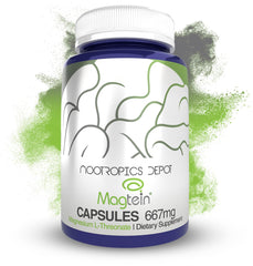 Nootropics Depot Magtein envase frontal mostrando 90 cápsulas y claridad del producto