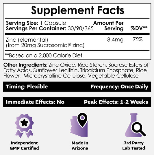 Detalle de la cápsula MicroZinc de Nootropics Depot mostrando textura y recubrimiento