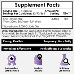 Detalle de la cápsula MicroZinc de Nootropics Depot mostrando textura y recubrimiento
