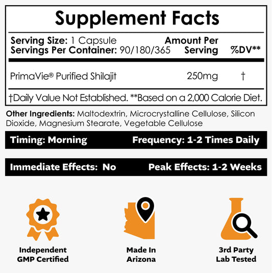 Nootropics Depot PrimaVie cápsulas en mano para dosificación práctica