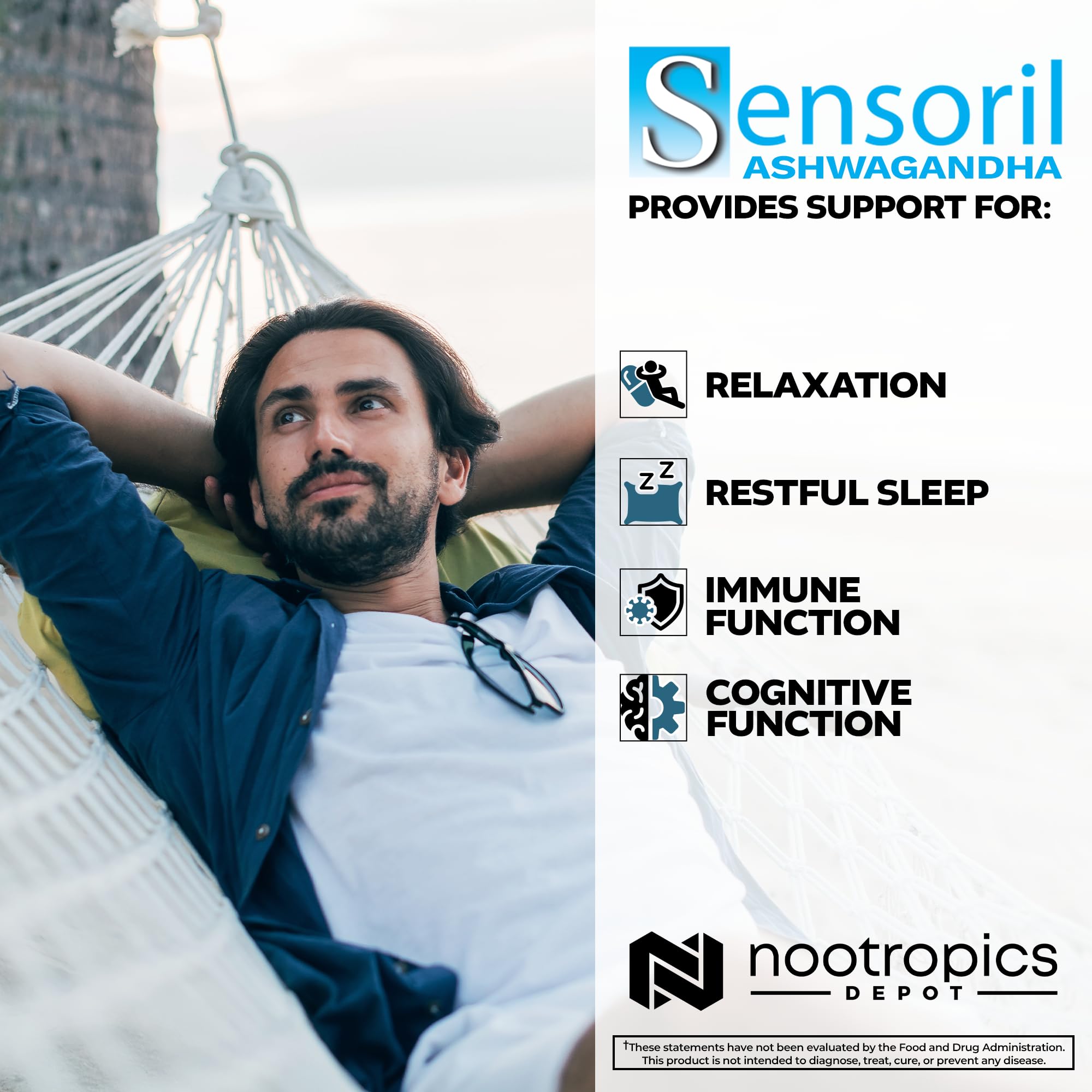 Nootropics Depot cápsula en mano mostrando tamaño práctico y comodidad