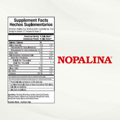 Nopalina cucharada medidora con producto, guía visual de la porción recomendada