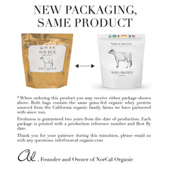 NorCal Organic textura del polvo cremosa y fácil de mezclar