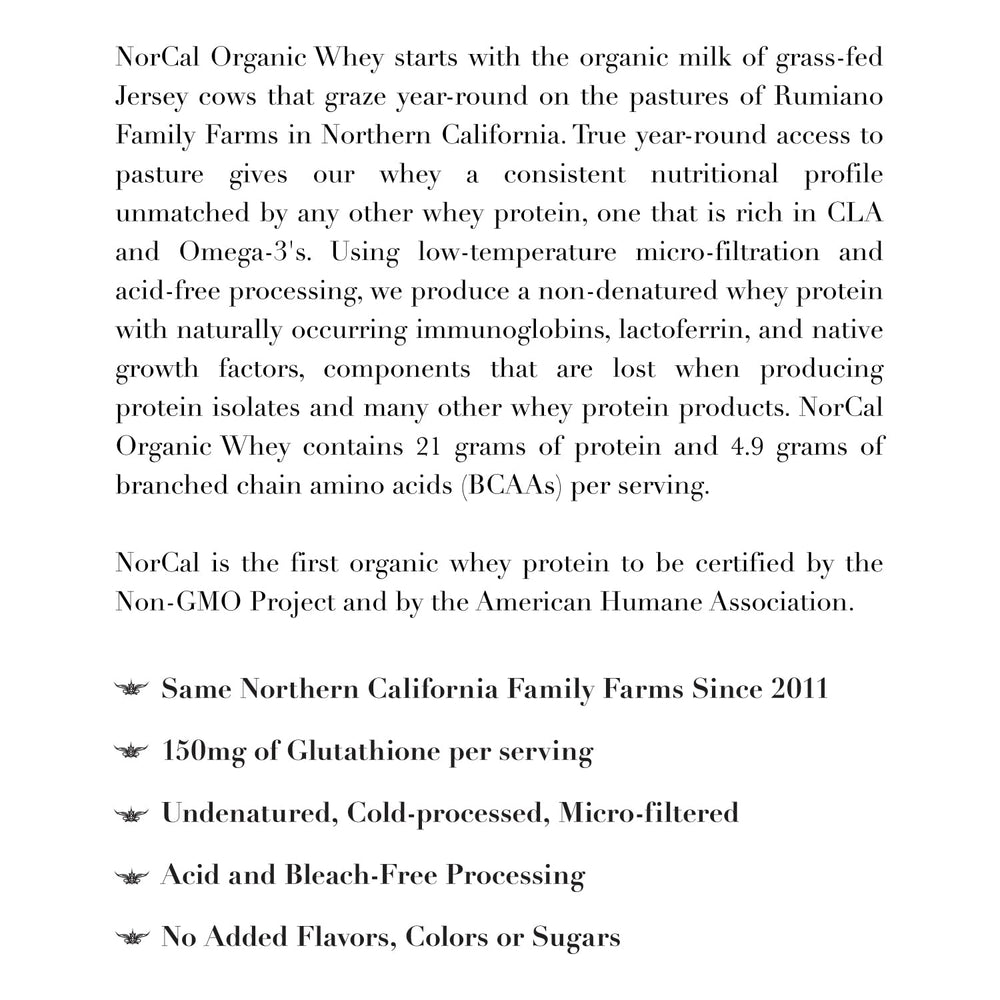 NorCal Organic batido preparado demostrando solubilidad y nutrición