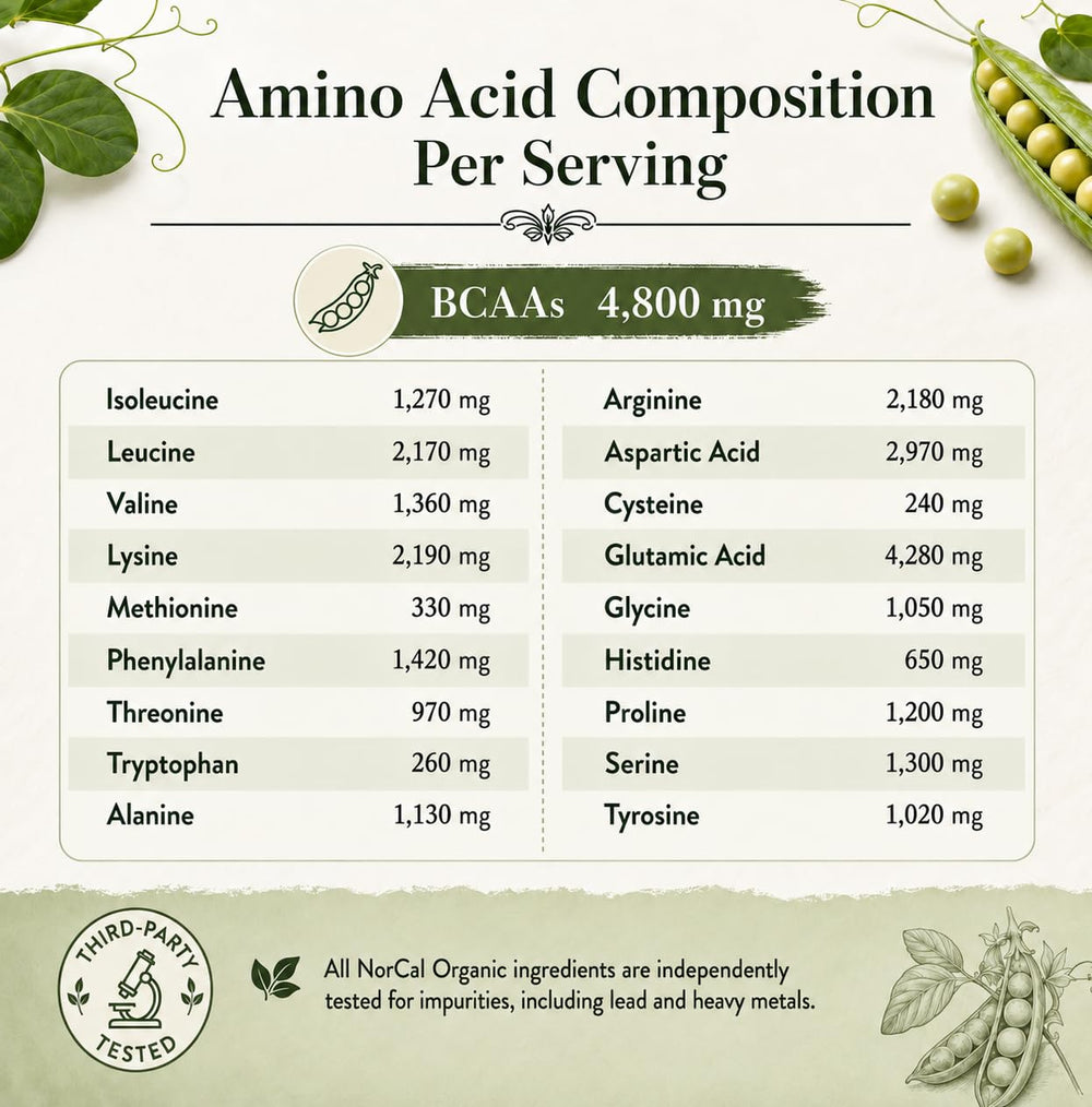 NorCal Organic textura del polvo de guisante sin sabor, mezcla fácil